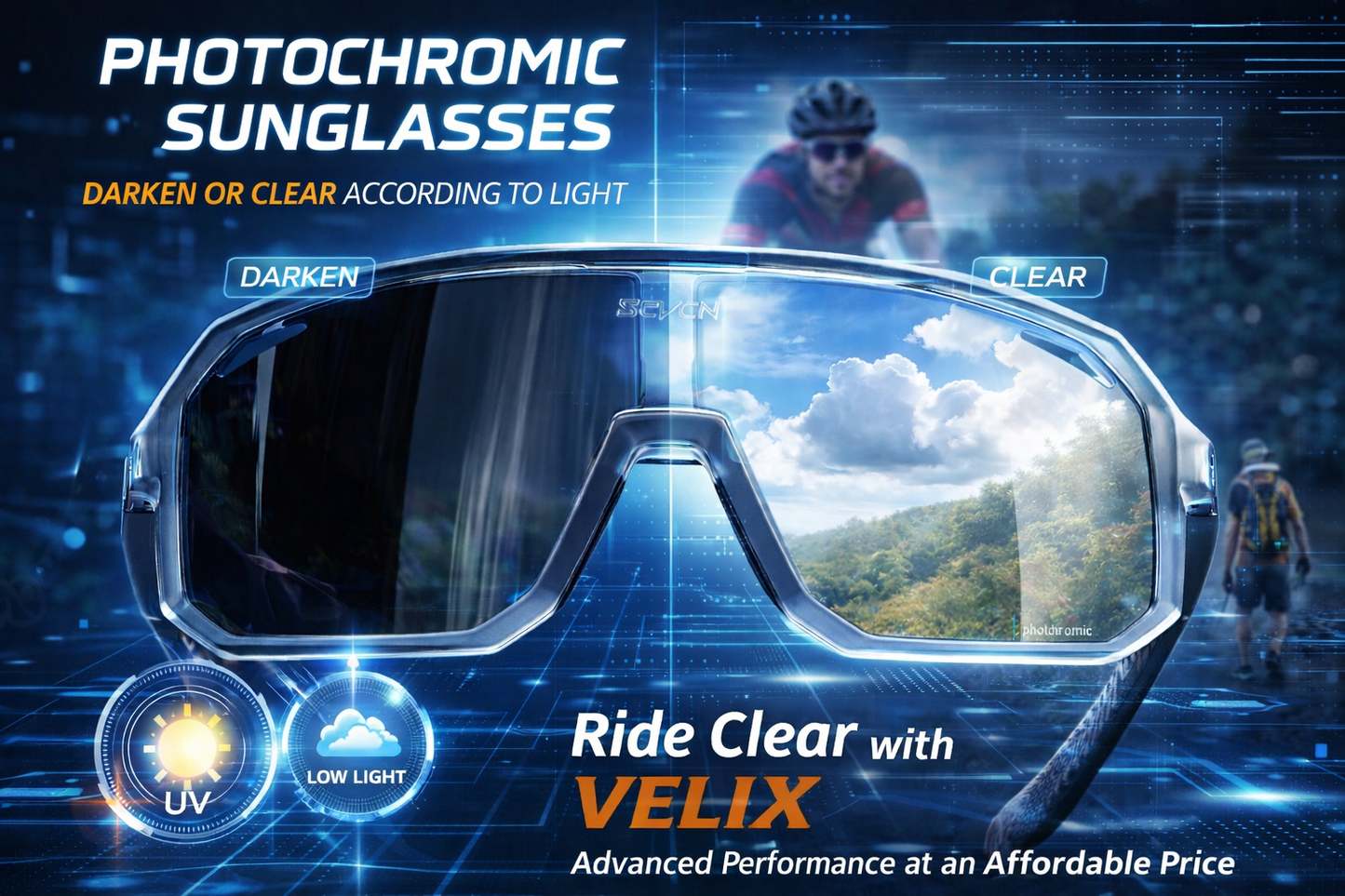 Gafas de Ciclismo Fotocromáticas UV400 - Protección Solar Deportiva