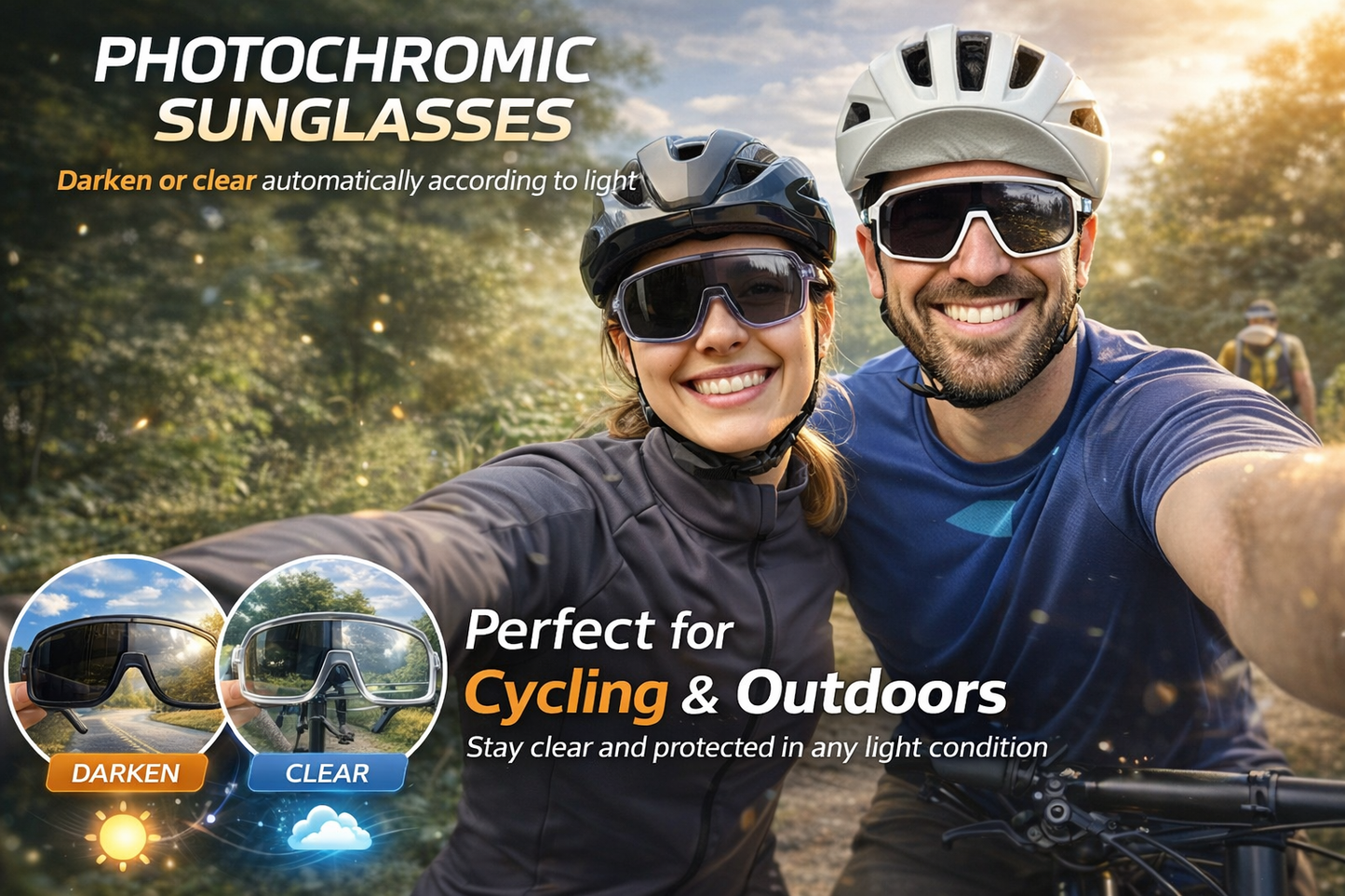 Gafas de Ciclismo Fotocromáticas UV400 - Protección Solar Deportiva